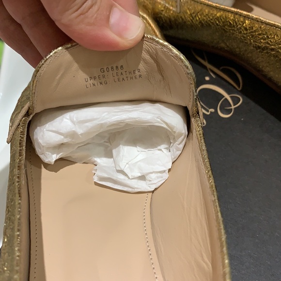 NIB J.Crew Gold Leather Metallic Loafers size 10 - Picture 9 of 9